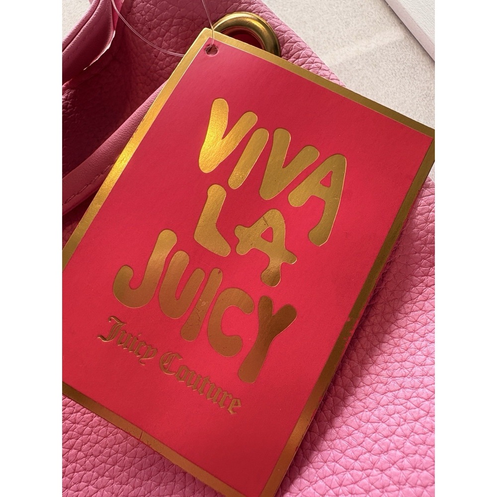 NWT Juicy Couture Pink Bubblegum Bucket Drawstring Shoulder/Cross Body Bag Purse - Picture 2 of 8